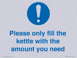 Please only fill the kettle with the amount you need
